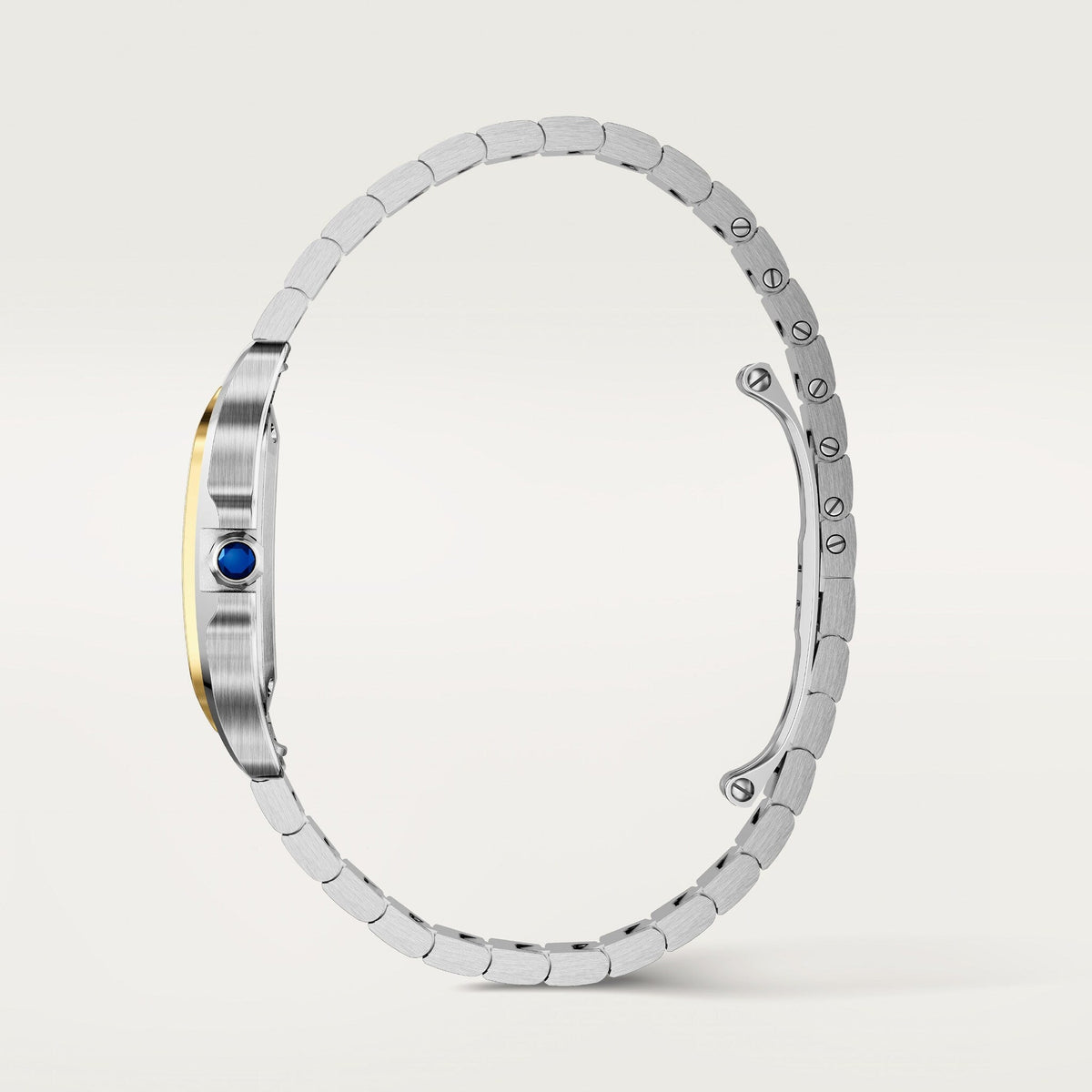 Santos De Cartier Watch | 27mm, Two-Tone Steel & 18K Yellow Gold, Steel, Silver Dial