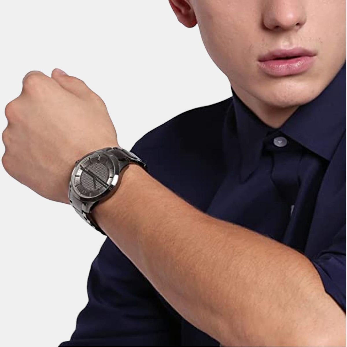 Armani Exchange Hampton AX2194 Men's Chronograph – Grey Dial with Matching Grey Stainless Steel Strap